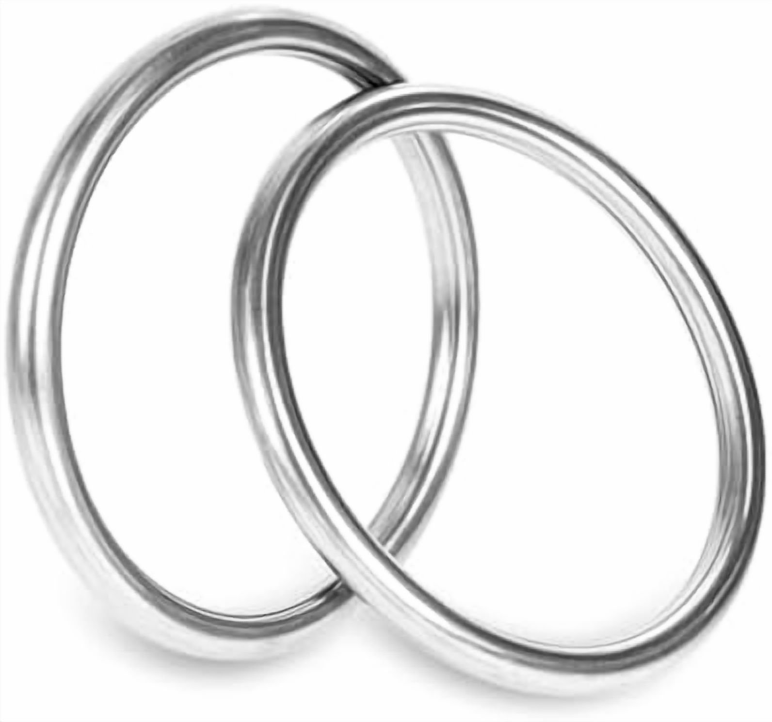 2 Pack 4 Inch 304 Stainless Steel O Ring Seamless Welding Rings Metal ...