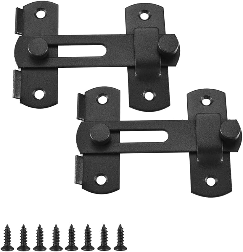 2 Pack 4 Inch Flip Latch Stainless Steel Gate Latches with Screws Bar