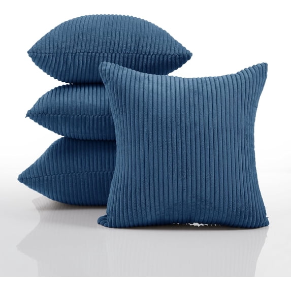 2 Pack/ 4 Pack Fall Decor Pillow Covers Fall Decorations Home Halloween Throw Pillow Covers, 18x18 Inch Corduroy Square Cushion Cover Stripes Pillow Cases for Bedroom Sofa Living Room Couch
