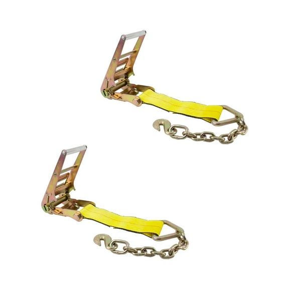 (2 Pack) 4" Ratchet w/ Chain Anchor (No Strap)
