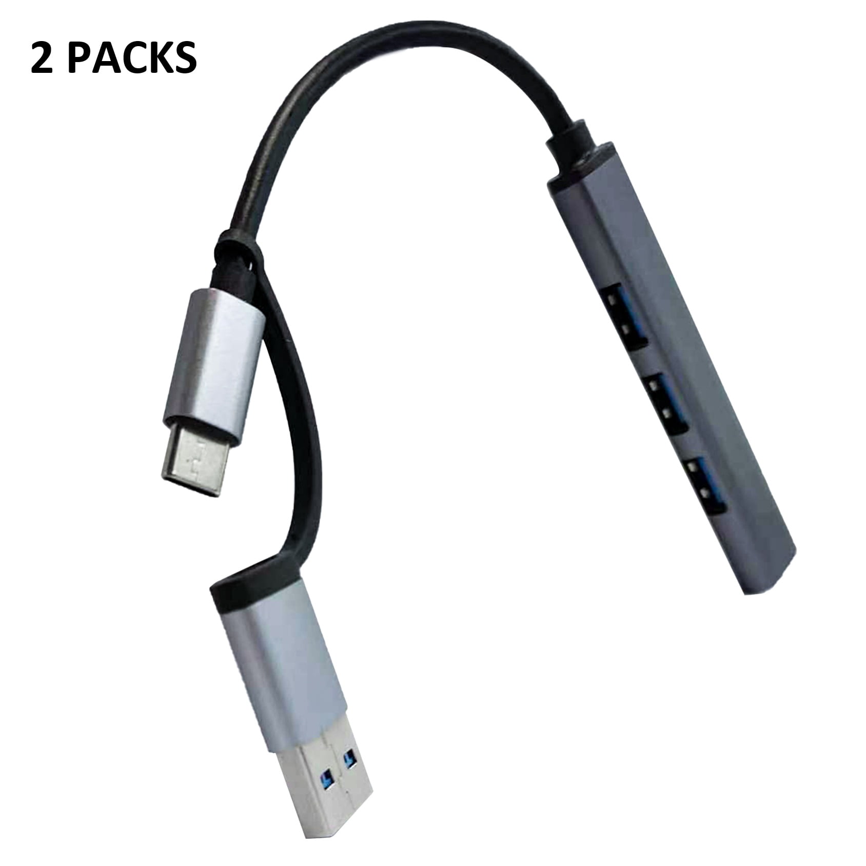2 Pack 4-in-1 USB-A/USB-C Multiport Adapter, Laptop Docking Station, 4 ...