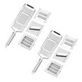 thumbnail image 1 of 2 Pack 4 in 1 Vegetable Cutter with Cheese Grater,Carrot Grater,Cabbage Shredder,Stainless Steel Mandoline Slicer for Kitchen,Vegetable Chopper(2PCS), 1 of 7