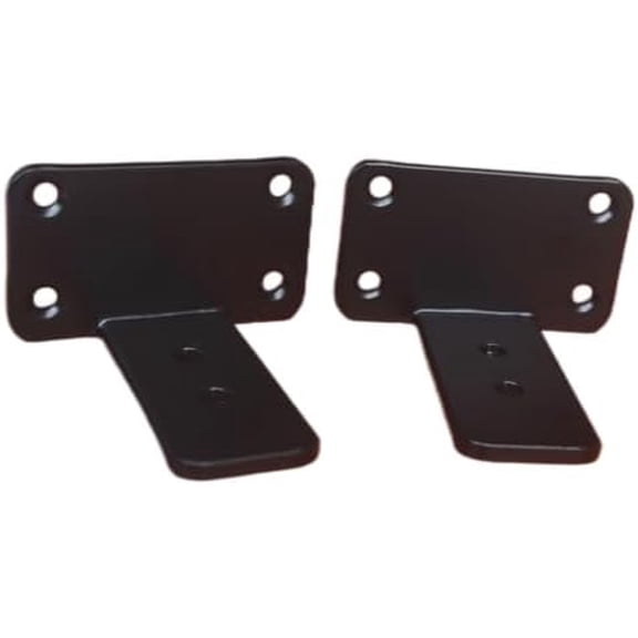 2 Pack - 4 inch Black Hidden L Shelf Bracket (1/5 Inch Thicked) Iron Floating Shelf Brackets Rustic Industrial Metal Brackets for Shelf Support