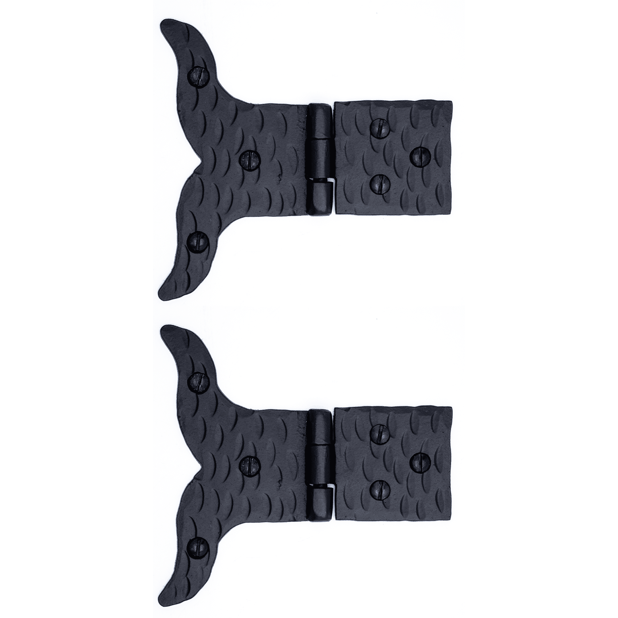 2 Pack 4 inch Decorative Hinges Black Wrought Iron Hinges Decorative