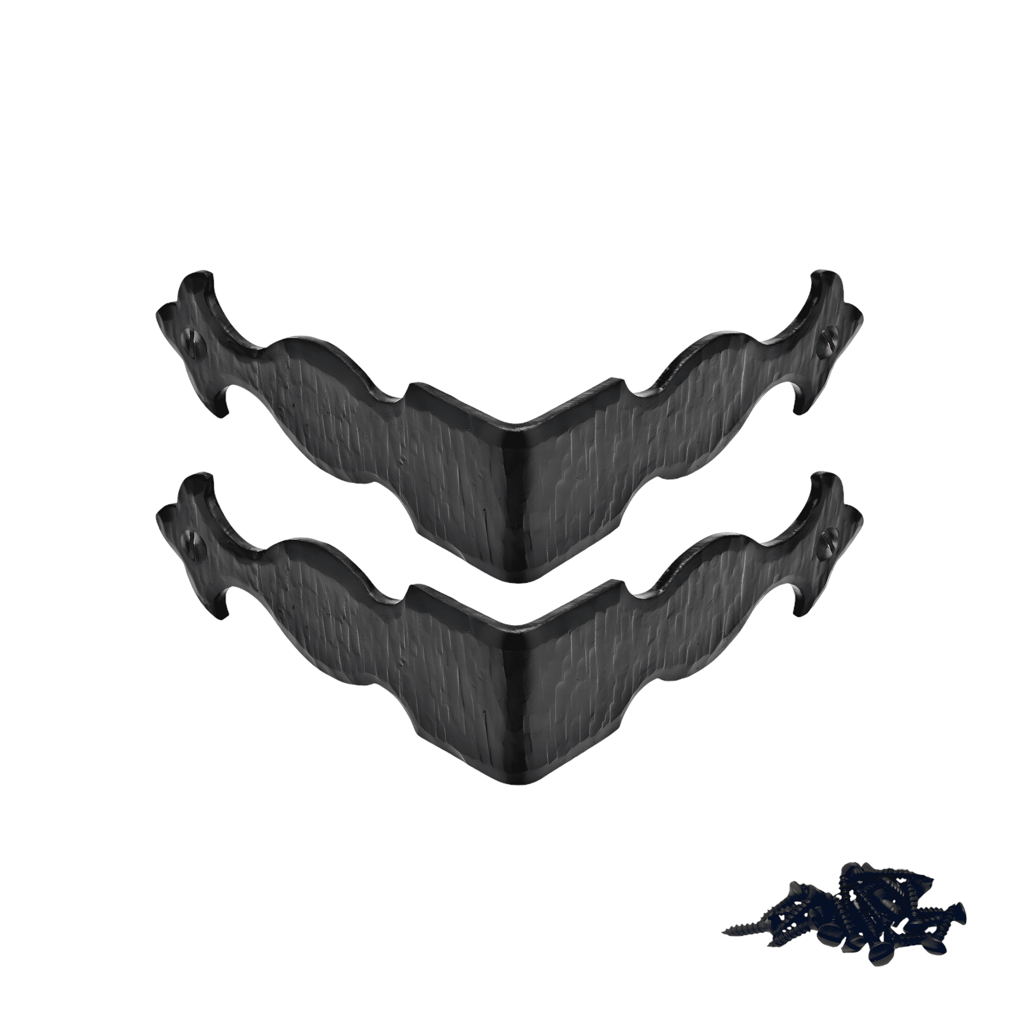 2 Pack 4 inch Metal Corner Protector Black Furniture Corner Hardware Corner Bracket Metal