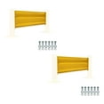 thumbnail image 1 of 2 Pack 4' x 15" Bolt-On Steel 3-Rib Guard Rails for Warehouse Aisle, Corners, and Equipment Protection 12,000 lbs - Yellow, 1 of 10