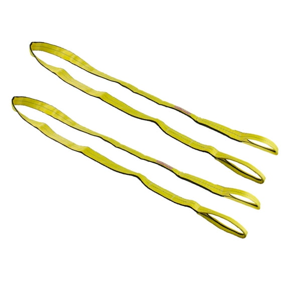 (2 Pack) 4" x 16 ft Web Sling Twisted Eye & Eye 2-Ply Tow Strap Lifting 11500# WLL Vertical