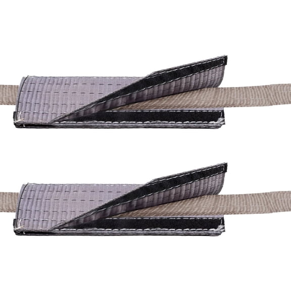 2 Pack 4" x 24" Heavy-duty Polyester Cordura Flat Quick Sleeve Wear Pad for 1" & 2" Web Slings - Gray
