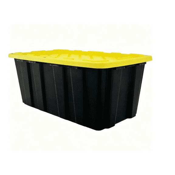 2 Pack 40 Gallon Heavy Duty Stackable Tote Storage Containers, and Large Capacity for Home and Garage Organization