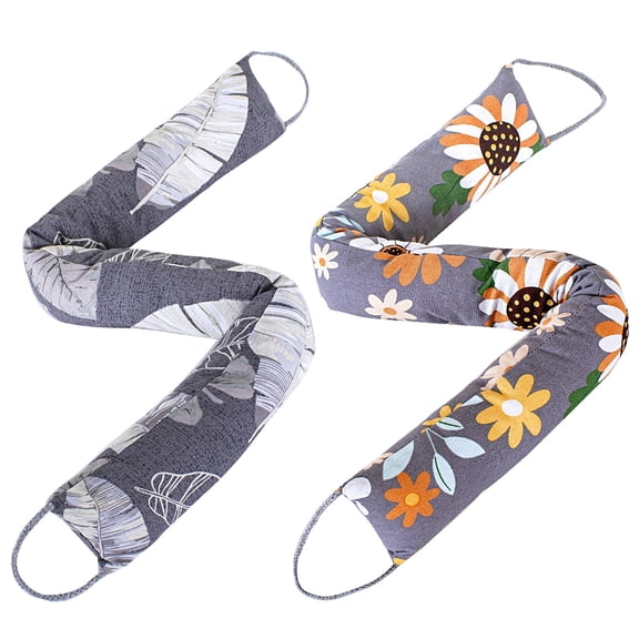 2 Pack 40 Inch 4 Inch Wide Under Door Blocker Door Draft Stopper, Bottom Blocker Weighted Gap Filler Saving Energy Sound Air Noise Light Stopper Canvas Cotton Cartoon Print 2.8Lb