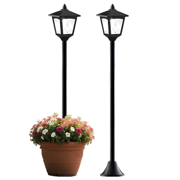 2 Pack 40" Solar Post Lights Outdoor, LED Dusk to Dawn Waterproof Landscape Lights for Pathway,Garden,Yard