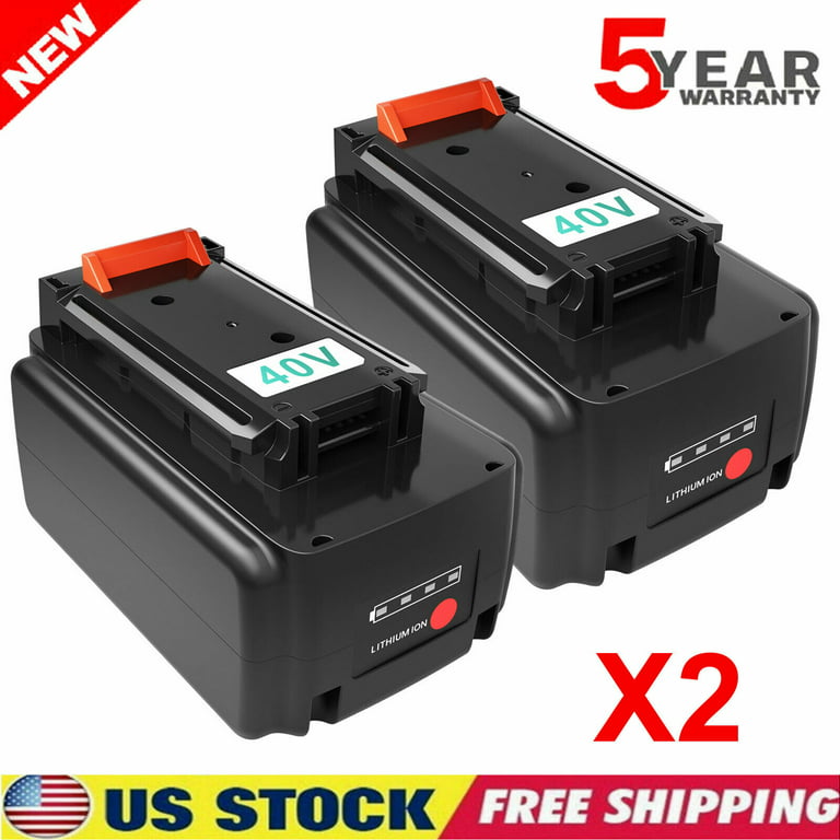 40V 3.0Ah for Black+Decker 40 Volt Max Lithium Battery LBXR36 LBX2040 or  Charger