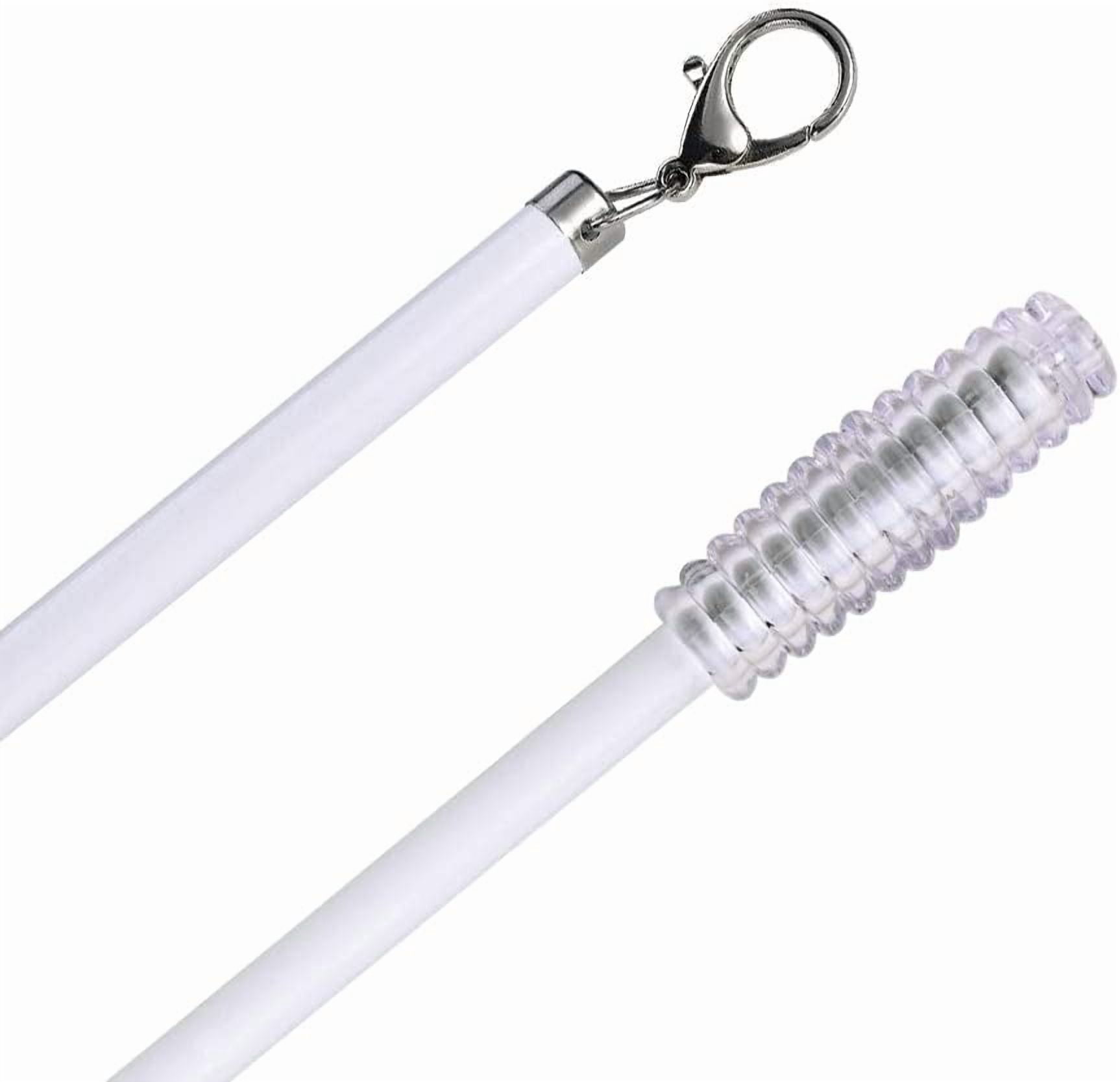 2-Pack 40" White Aluminum Curtain Pull Rod for Drapery & Grommet ...