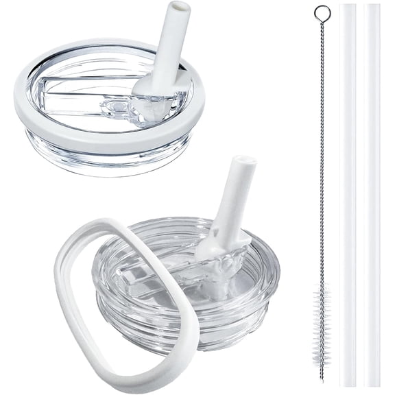 2-piece Stanley Cup Lid 40oz Leak proof Edition with Flip Straw Lid, Stanley Cup Accessories, Suitable for Stanley Quencher H2.0 40oz Insulated Cup Replacement Lid (Limited to this model), BPA Free (