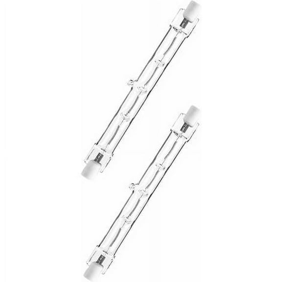 2 Pack 400W Halogen Tube 500W Equivalent 118mm Warm White R7s 2700K 8600lm Dimmable 220-240V 360 Beam Angle R7s R7s Halogen Bulb R7s