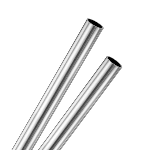 2-Pack 400mm 304 Stainless Steel Tube, 10mm OD 1mm Wall Thickness Seamless Stainless Steel Tubing for Construction/Machining/DIY Crafting [0.39x0.04x15.7IN]