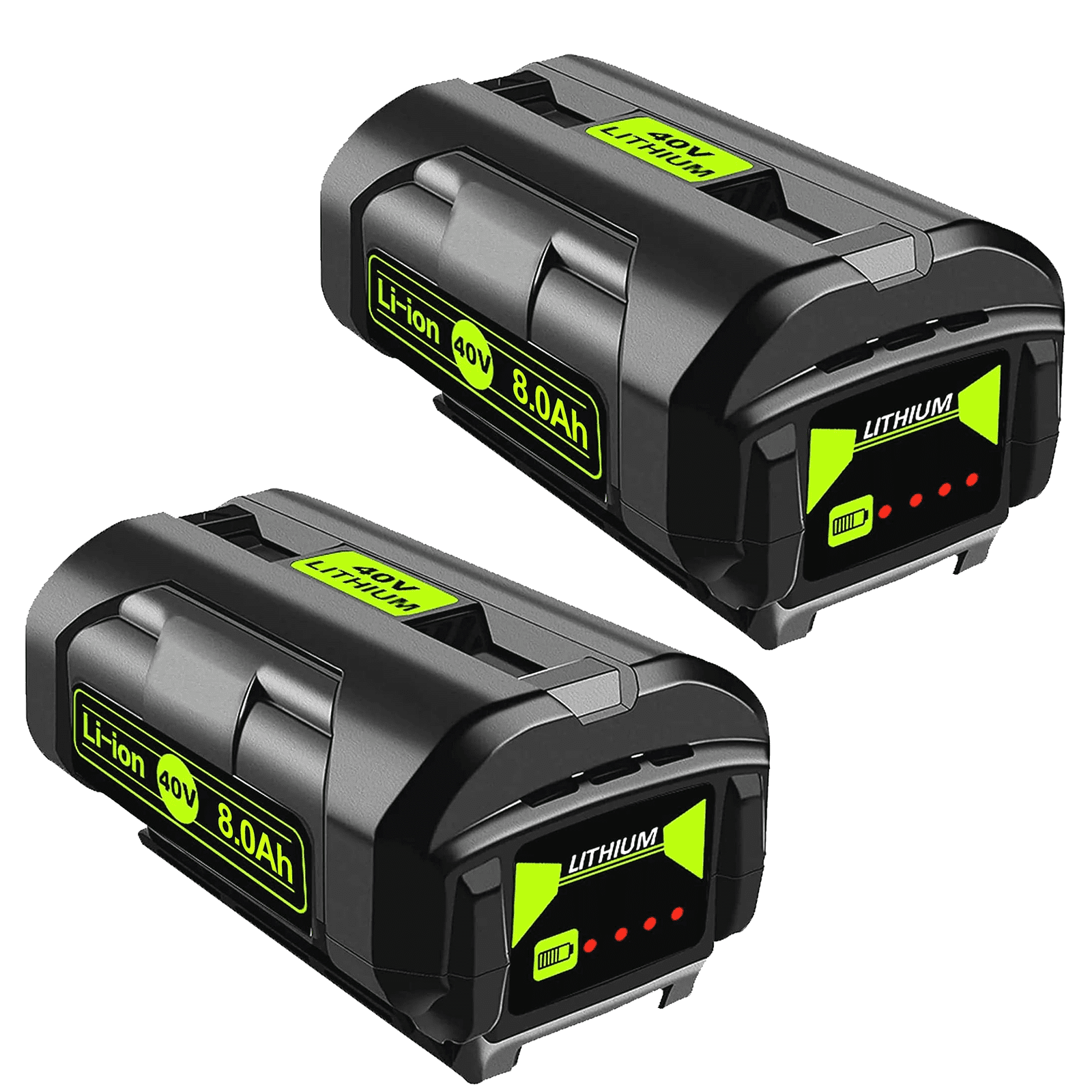 2 Pack 40V 8.0Ah Replacement for Ryobi 40v Battery Compatible with Ryobi Battery 40V Fit for Ryobi Battery OP4060 OP4015 OP4026 OP40201 OP40261 OP4030 OP4040 OP40401 OP4050 OP40501 Rapid Rechargeable