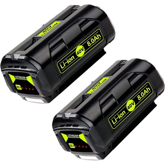 2 Pack 40V 8.0Ah Replacement for Ryobi Battery 40v Compatible with Ryobi 40v Battery Fits for Ryobi Battery Li-ion OP4060 OP4015 OP4026 OP40201 OP40261 OP4030 OP40 Long-lasting