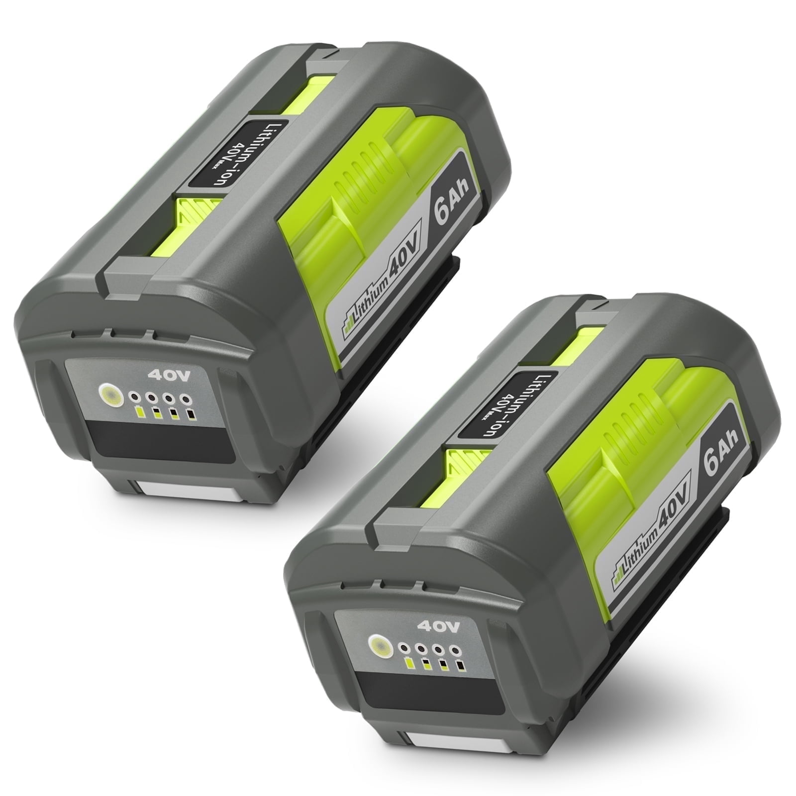 2 Pack 40V Battery Replacement For Ryobi 40 Volt 6.0Ah Lithium OP4050 OP40602 OP40261 OP4060 OP4030