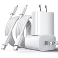 thumbnail image 1 of 2-Pack 40W USB C Super Fast Charger with 6FT USB C Fast Charging Cable Compatible with iPhone 17/16/15, Power Adapter Electronic Accessories, 1 of 10