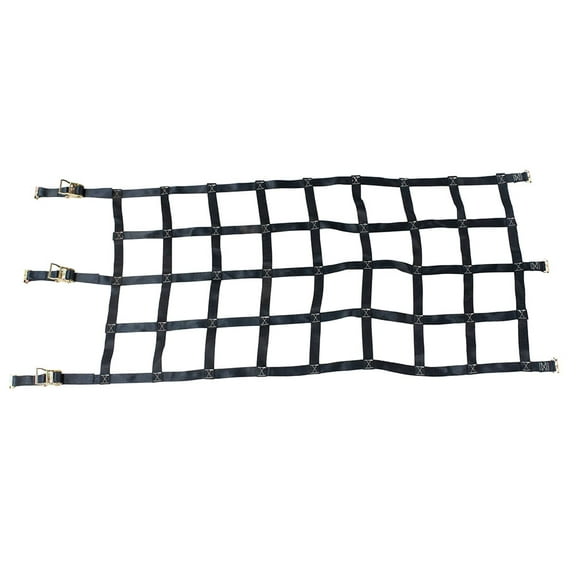 2 Pack 42"x82" Heavy Duty Cargo Net for Pickup Truck with Ratchets & E-Track Fittings,8" by 8" Holes, Truck Bed Cargo Netting for Enclosed Trailers - E Track Accessories