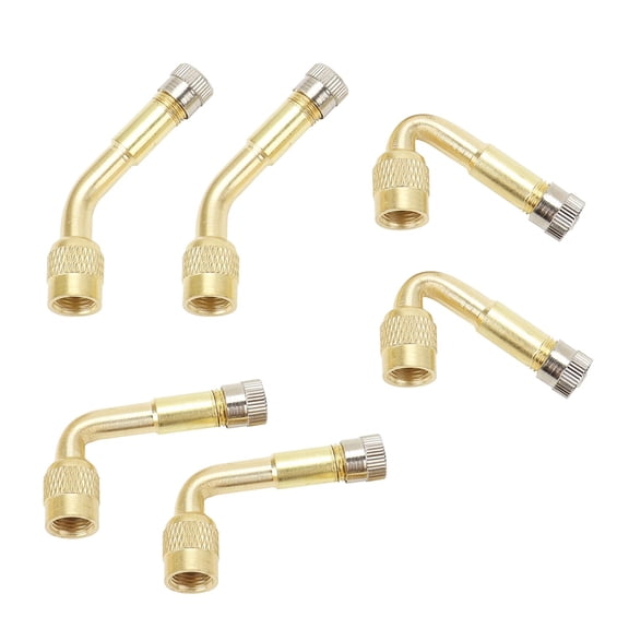 2-Pack 45° Metal Valve Stem Extenders – Universal for Dual Wheels, Cars, RVs, Motorcycles, Bicycles, Strollers & Trailers