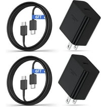 2 Pack 45W Samsung USB-C Super Fast Charger 6FT Type C Charger Cable Cord Fast Charging Android Phone Wall Charger Block for Samsung Galaxy S23 Ultra/S23/S23+/S22/S22 Ultra/S22+/S21/Note10/20，Tab S9