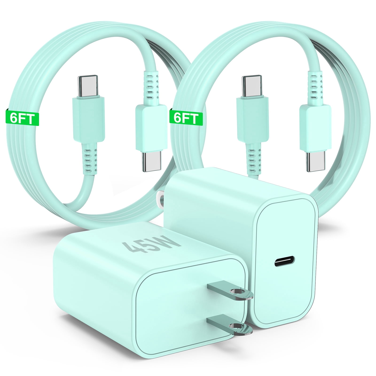 2 Pack 45W Samsung USB-C Super Fast Charger 6FT Type C Charger Cable Cord Fast Charging Android Phone Wall Charger Block for Samsung Galaxy  S26 S25 Ultra/S24+/S23 Ultra/S23/S23+/S22/S22 Ultra/S22+