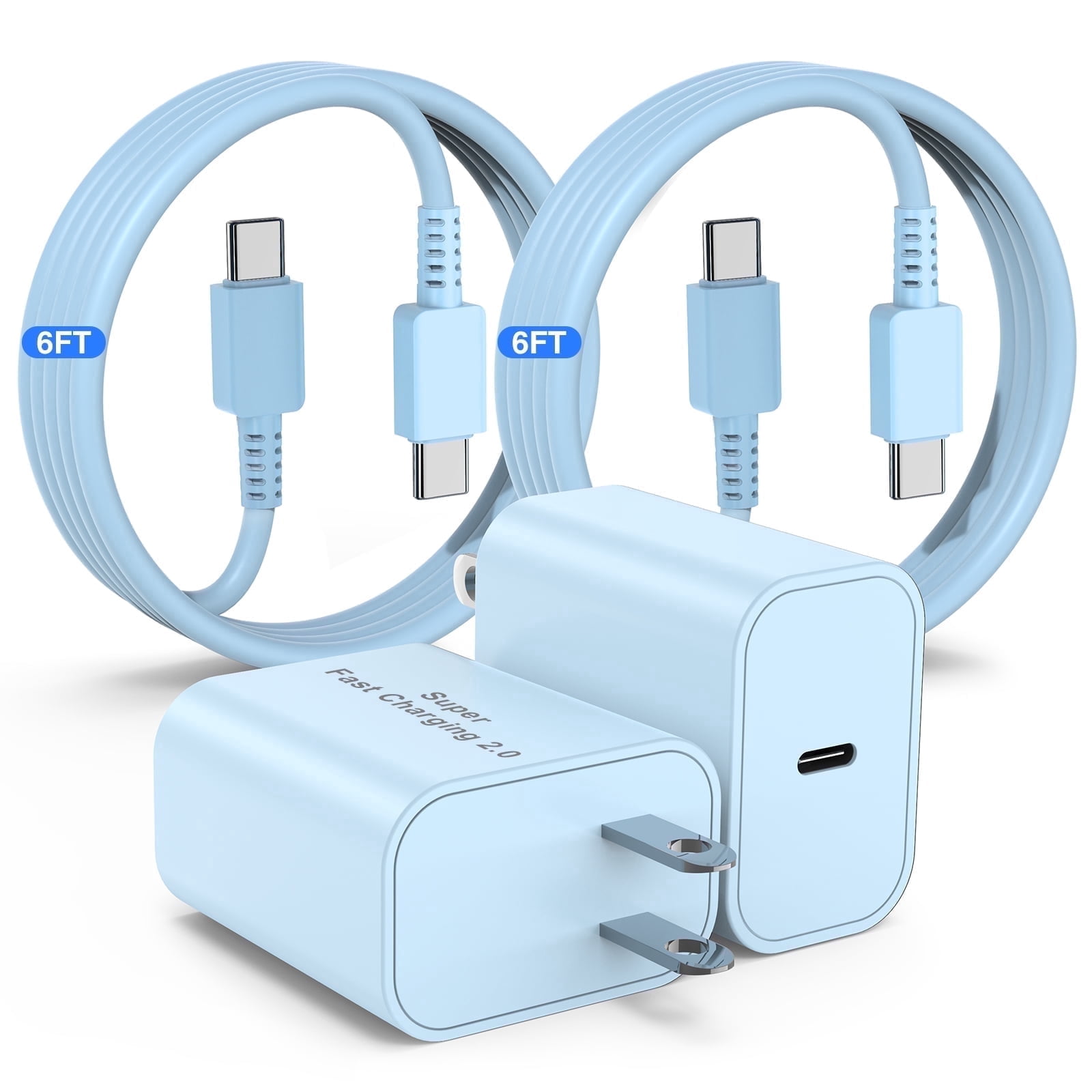 2 Pack 45W Samsung USB-C Super Fast Charger 6FT Type C Charger Cable Cord Fast Charging Android Phone Wall Charger Block for Samsung Galaxy  S26 S25 Ultra/S24+/S23 Ultra/S23/S23+/S22/S22 Ultra/S22+