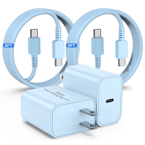 2 Pack 45W Samsung USB-C Super Fast Charger 6FT Type C Charger Cable Cord Fast Charging Android Phone Wall Charger Block for Samsung Galaxy S26 S25 Ultra/S24+/S23 Ultra/S23/S23+/S22/S22 Ultra/S22+
