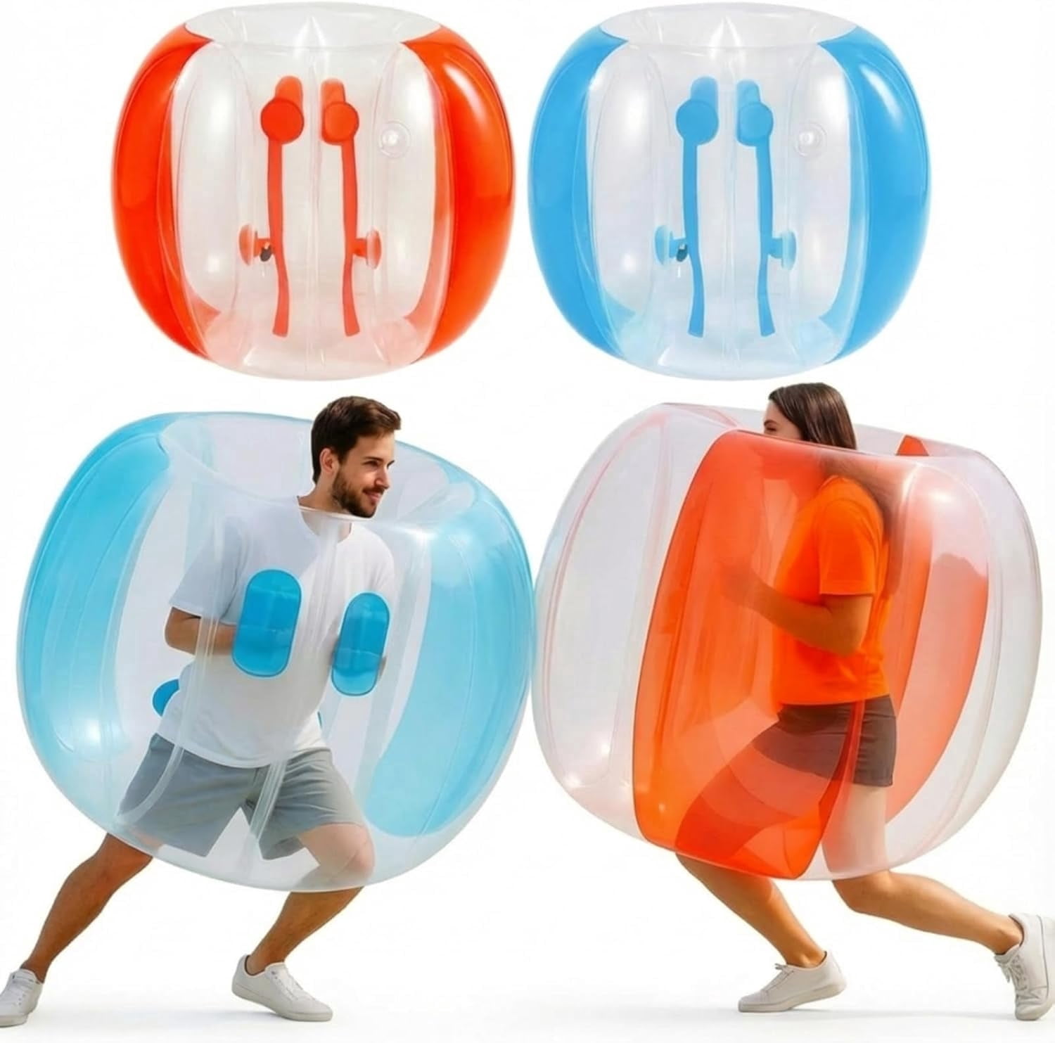2 Pcs 47 Inch Bumper Sumo Ball for Adults,  Inflatable Bumper Balls, Giant Human Hamster Ball For Outdoor Play Team Games, Pool Parties, Backyard Fun