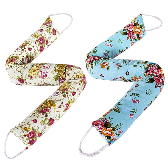2 Pack 48 Inch 4 Inch Wide Under Door Blocker Door Draft Stopper, Bottom Blocker Weighted Gap Filler Saving Energy Sound Air Noise Light Stopper Canvas Cotton Cartoon Print 2.8Lb
