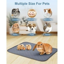 2 Pack 48" x 24" Washable Reusable Guinea  Cage Liner, Waterproof Absorbent Non-Slip Mat for Small Pets