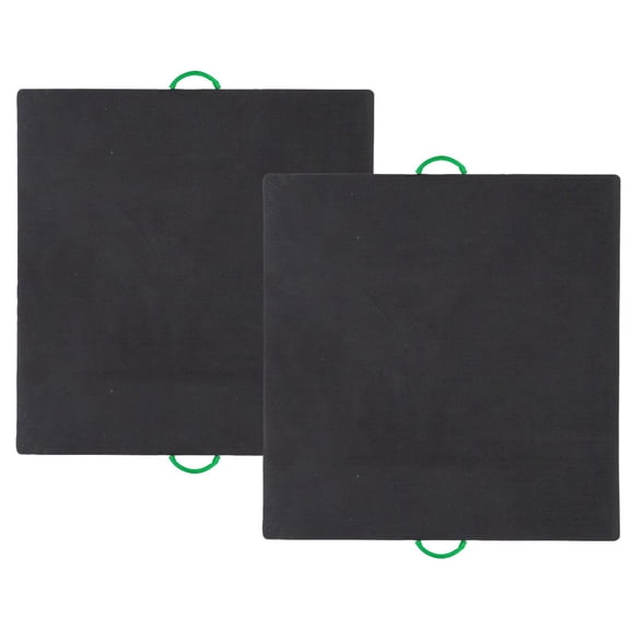 2 Pack 48"x48"x1" Thick Outrigger Pad with Chamfered Edge and Handle for RV - High-Density Black Stabilizing Jack Landing Pad for Crane, Wrecker, Tow Truck
