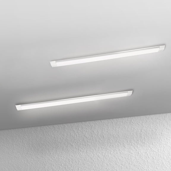 2-Pack 4FT LED Batten, Close to Ceiling Light fixtures, 40W, Ultra-Thin Day Light, 4000K, IP20, LED Ceiling Light for Garage, Stores, Warehouse, Office, Corridor, supermarkets, etc.