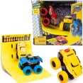 thumbnail image 1 of 2 Pack 4WD Friction Powered Monster Trucks Push and Go Off Road 360 Backflip Ramp Stunt Cars for Boys Girls, 1 of 3