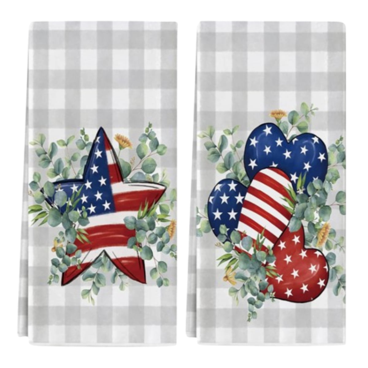 4th Of July Kitchen Towels Set - Patriotic American Flag Dish Towels 18x28 Inches-214141