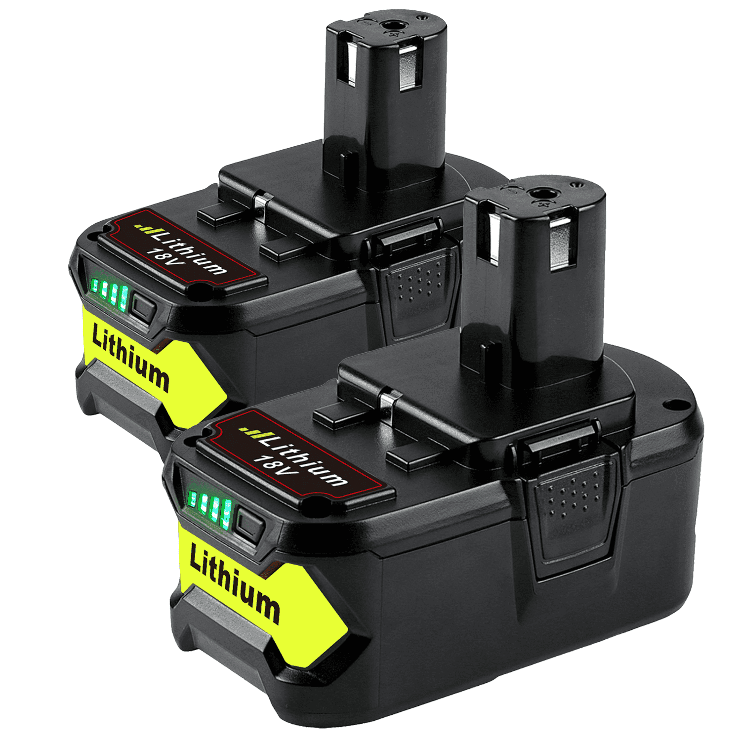 2 Pack 5.0Ah 18V Replacement Battery For Ryobi P108 for Ryobi ONE+ 18-Volt Tools Battery