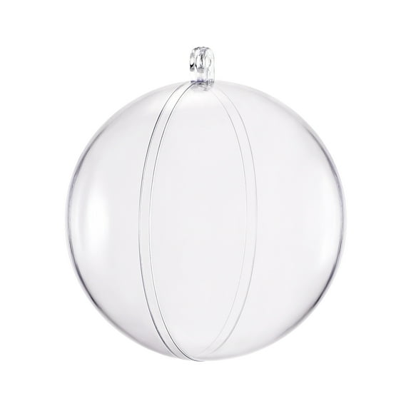 2 Pack 5 1/2-inch(140mm) Clear Plastic Ornaments Ball