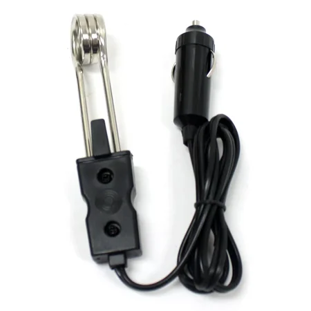 2-Pack 5" 12V Portable Immersion Water Heater Element for Car, Camping, Travel - Boil Coffee, Tea & Beverages Quickly (12 Volt DC)