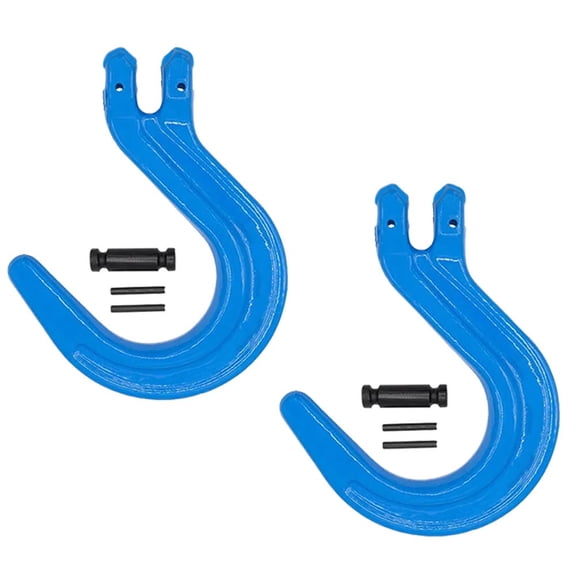 2 Pack 5/16" Grade 100 Clevis Foundry Hook - WLL 5700 LBS - Blue Clevis Hook for Towing, Lifting & Rigging