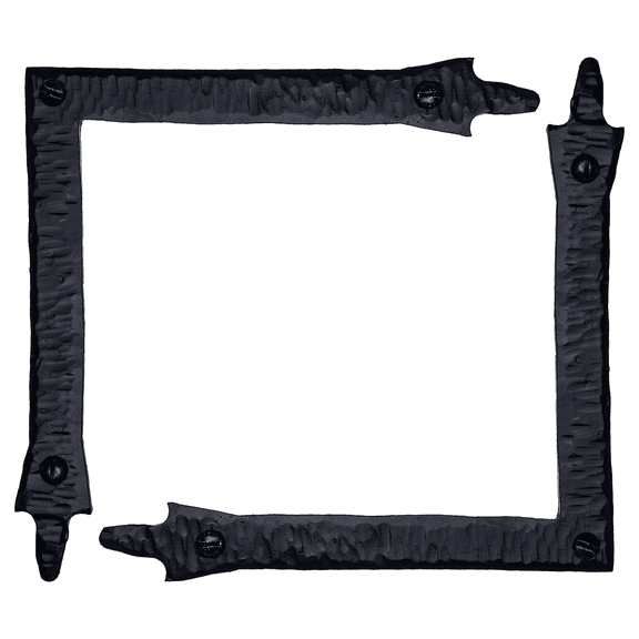 2 Pack 5.5 inch Decorative Corner Brackets Black L Bracket Decorative Corner Brackets Flat Angle Bracket Barn Door Hardware Ornamental Brackets The Farmhouse Series by Borderland Rustic Hardware