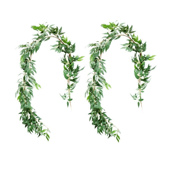 2 Pack 5.6 Feet Fake Ivy Leaves Artificial Ivy Garland Greenery Garlands Fake Hanging Plant Vine for Bedroom Wall Decor Wedding Party Room Aesthetic Stuff