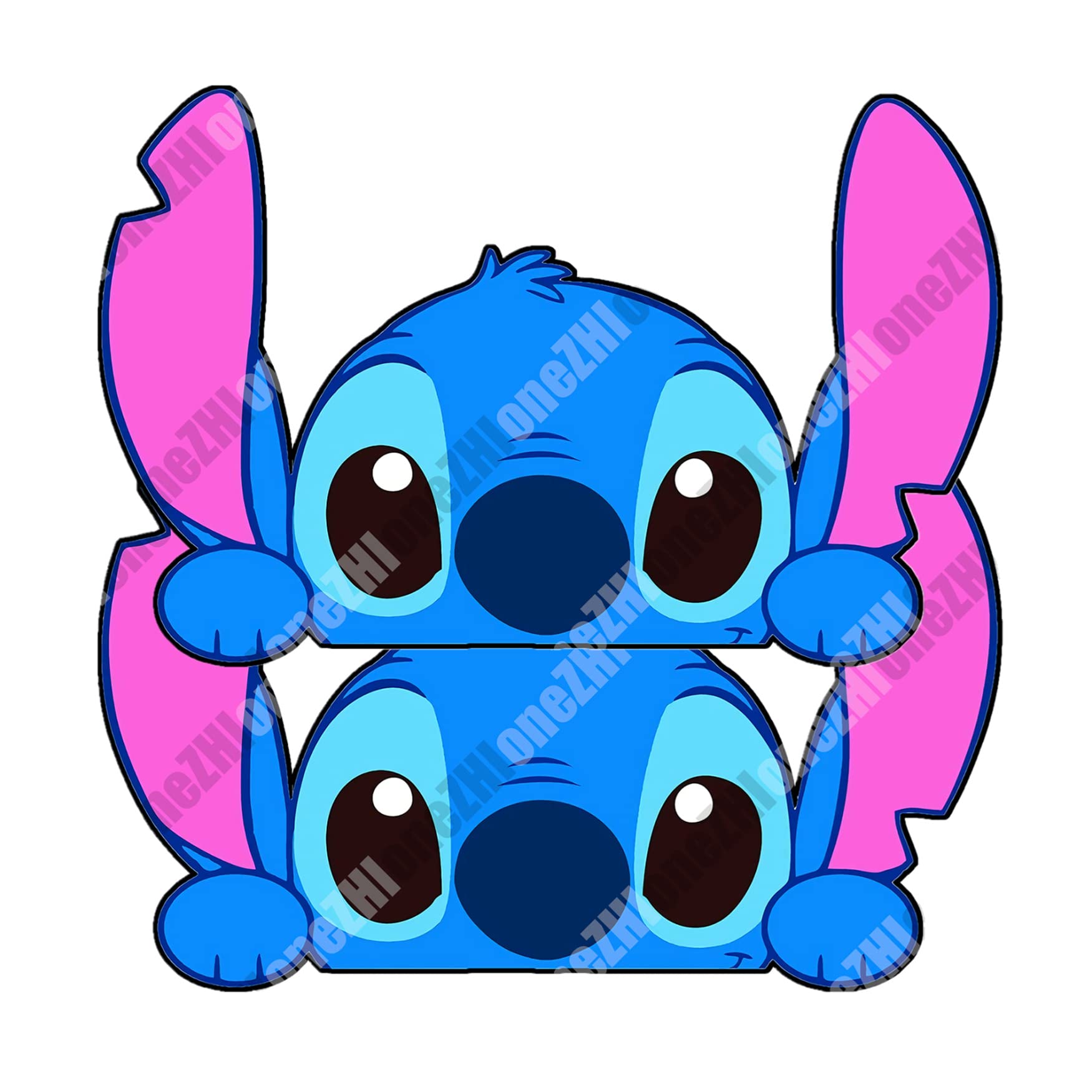 2 Pack 5.7 inches Stitch Anime Car Sticker Peeking Anime Car Decals
