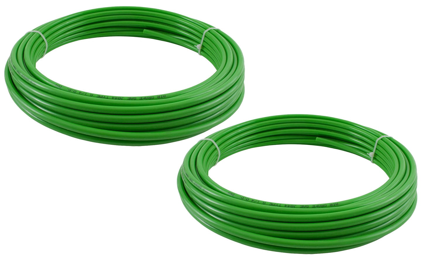 (2 Pack) 5/8" OD x 100' Green SAE J844 Nylon Air Brake Tubing DOT Compliant | Pneumatic Nylon Air Line Hose for Air Brake System