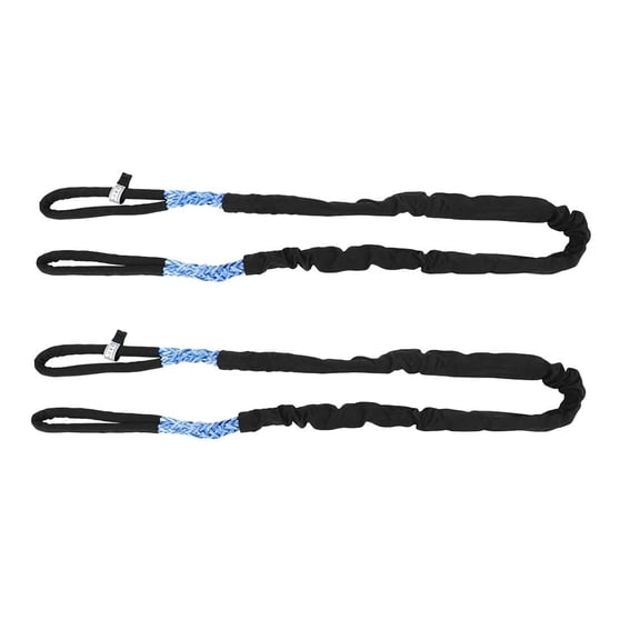 (2 Pack) 5/8" x 12' BLUE Eye & Eye Synthetic Super Sling (Vertical 9450/ Choker 8030/ Basket 18,900 lbs WLL)