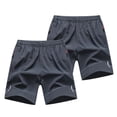 thumbnail image 1 of 2-Pack 5" Athletic Running Shorts for Men Elastic Waist Quick Dry Shorts Workout Anti-Chafe Gym Hiking Shorts with Pockets Drawstring Clothes,Gray S, 1 of 3