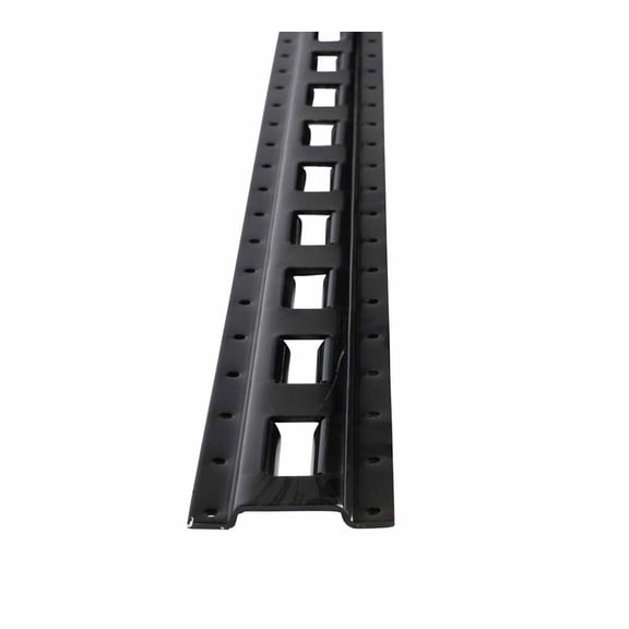 Mytee Products 2 Pack 5 Ft Bolt-On Vertical E Track Rail - Black Powder Coated E Track Tie Down Rail for Trailers, Pickups, Trucks, Vans