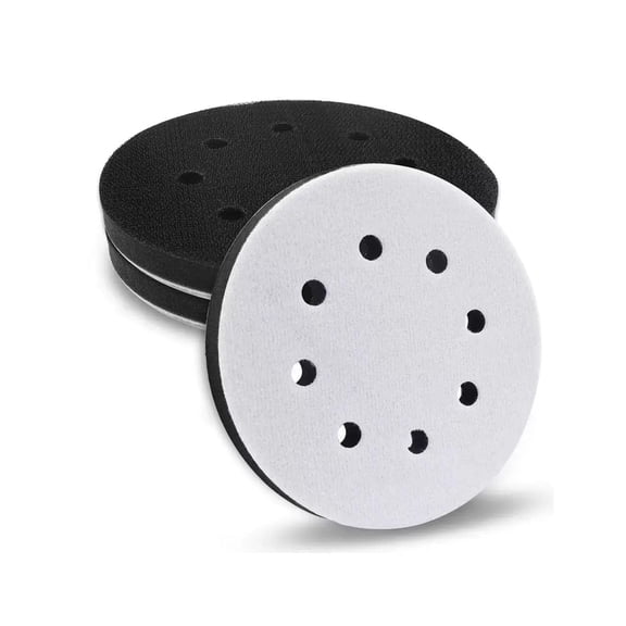 2 Pack 5 Inch 8 Hole Hook and Loop Orbital Sander Pads, Soft Sponge Interface Sanding Pads Replacement Backing Pads for Random Orbital Sanders, 125mm Universal Sanding Discs