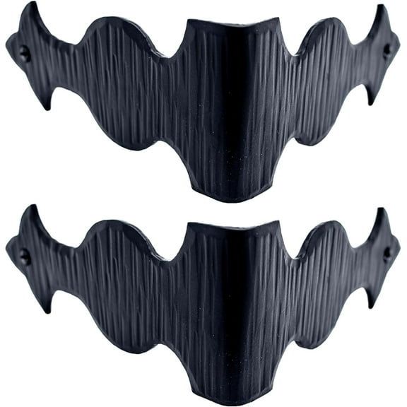 2 Pack - 5 Inch Metal Corner Bracket for Furniture - Black - Handmade Decorative Corner Braces - Rustic Metal Corner Brackets for Tables, Desks, Shelves, Boxes and Chests - The Sonora Series